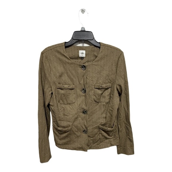Cabi Brown Penny Blazer Jacket Button Closure Women's Size Medium Office Siren - Picture 1 of 5